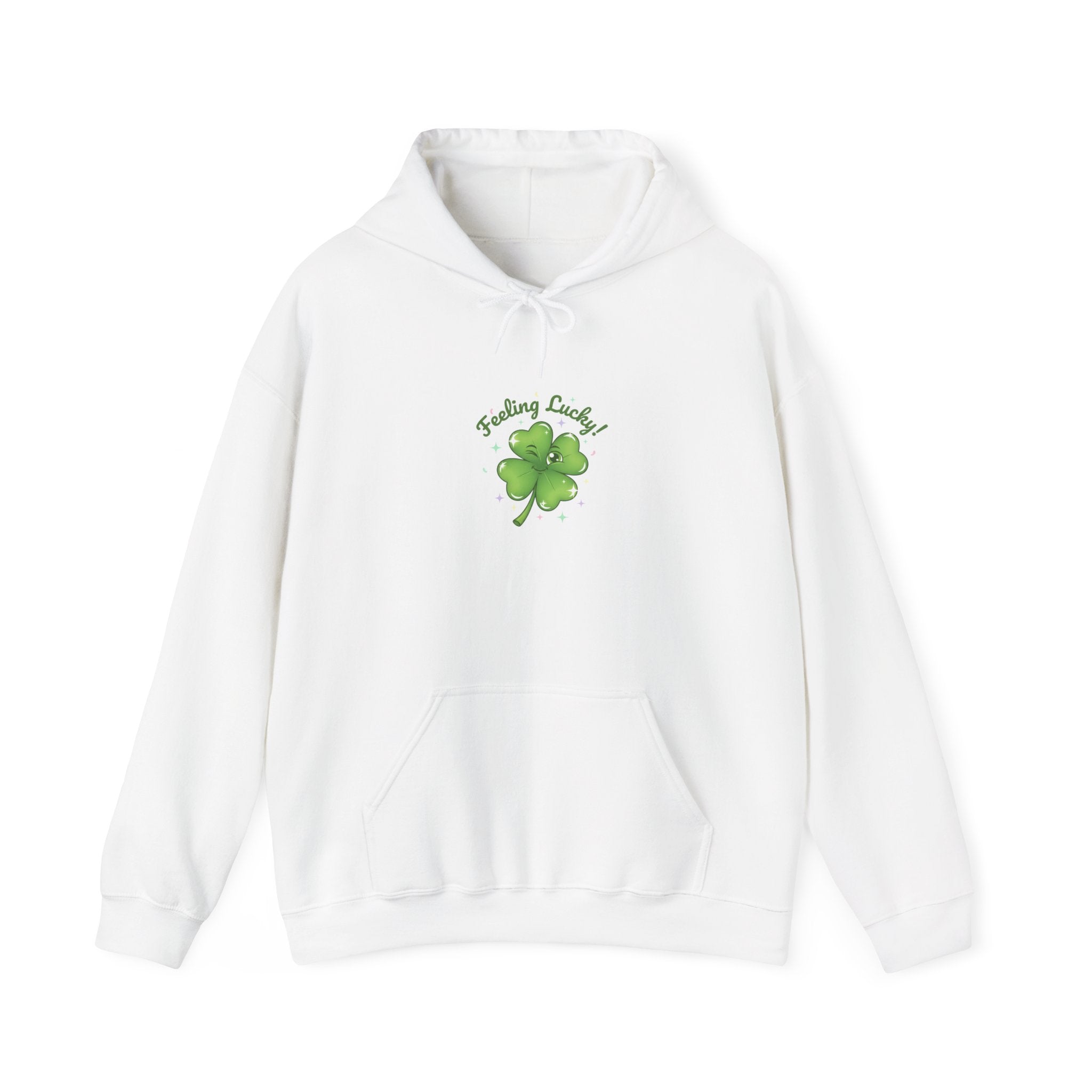 Feeling Lucky four leaf clover Hoodie | luck energy design, green luck