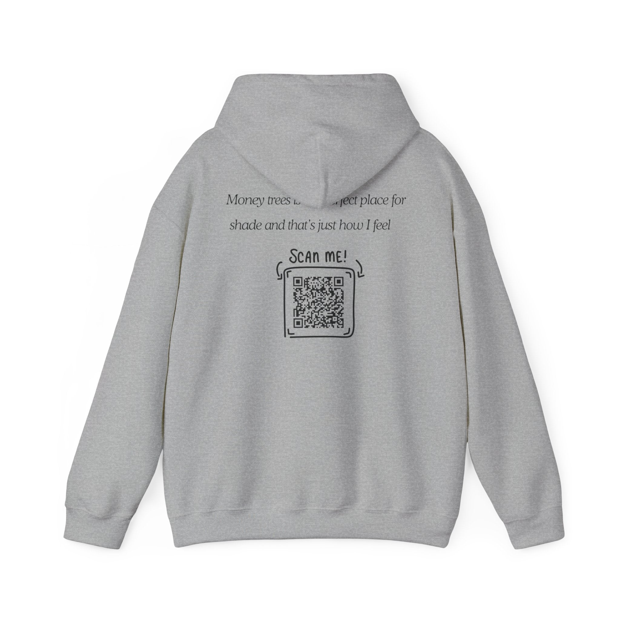 Hoodie — "Shade & Rest" QR Tree Sketch Hoodie