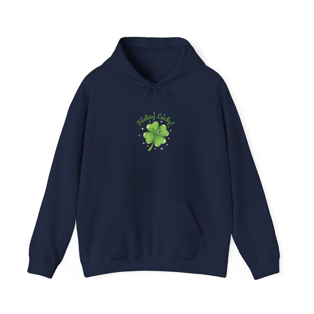 Feeling Lucky four leaf clover Hoodie | luck energy design, green luck