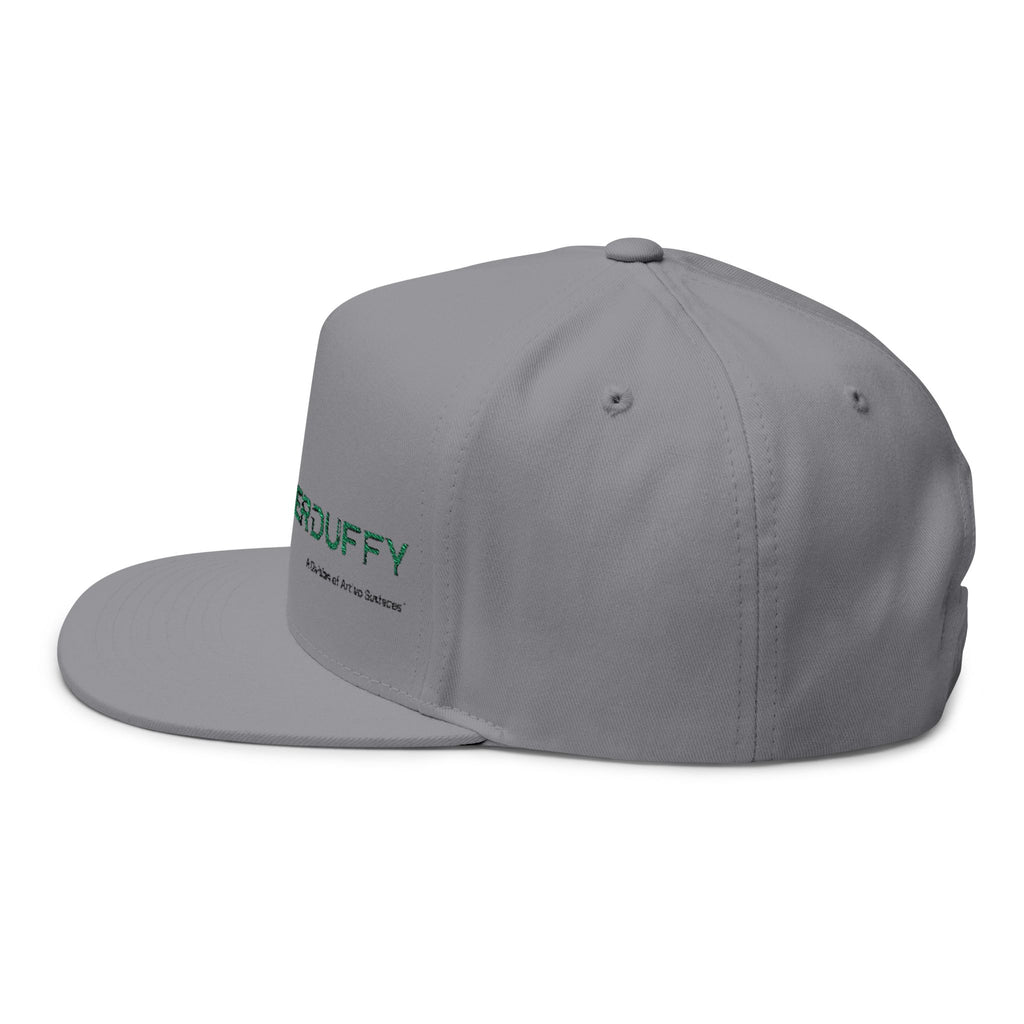 Embroidered Flat Bill Cap — GalleherDuffy Logo Snapback