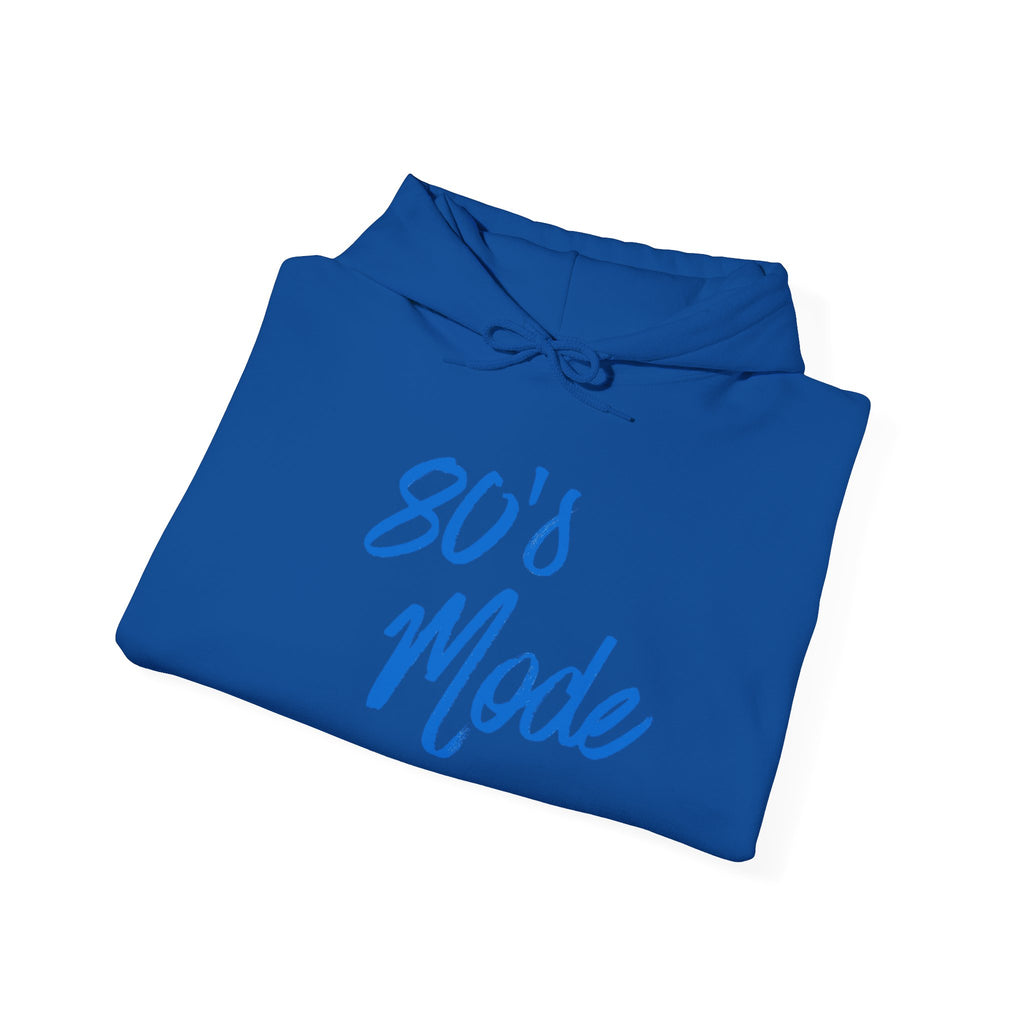 80's Mode Hoodie - Retro 1980s Script Pullover with Back QR Code