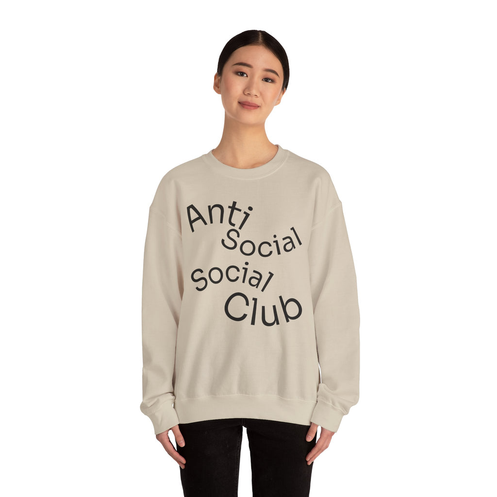 Crewneck Sweatshirt - "Anti Social Social Club" Front Logo & 6 Feet Social Distancing Back Graphic