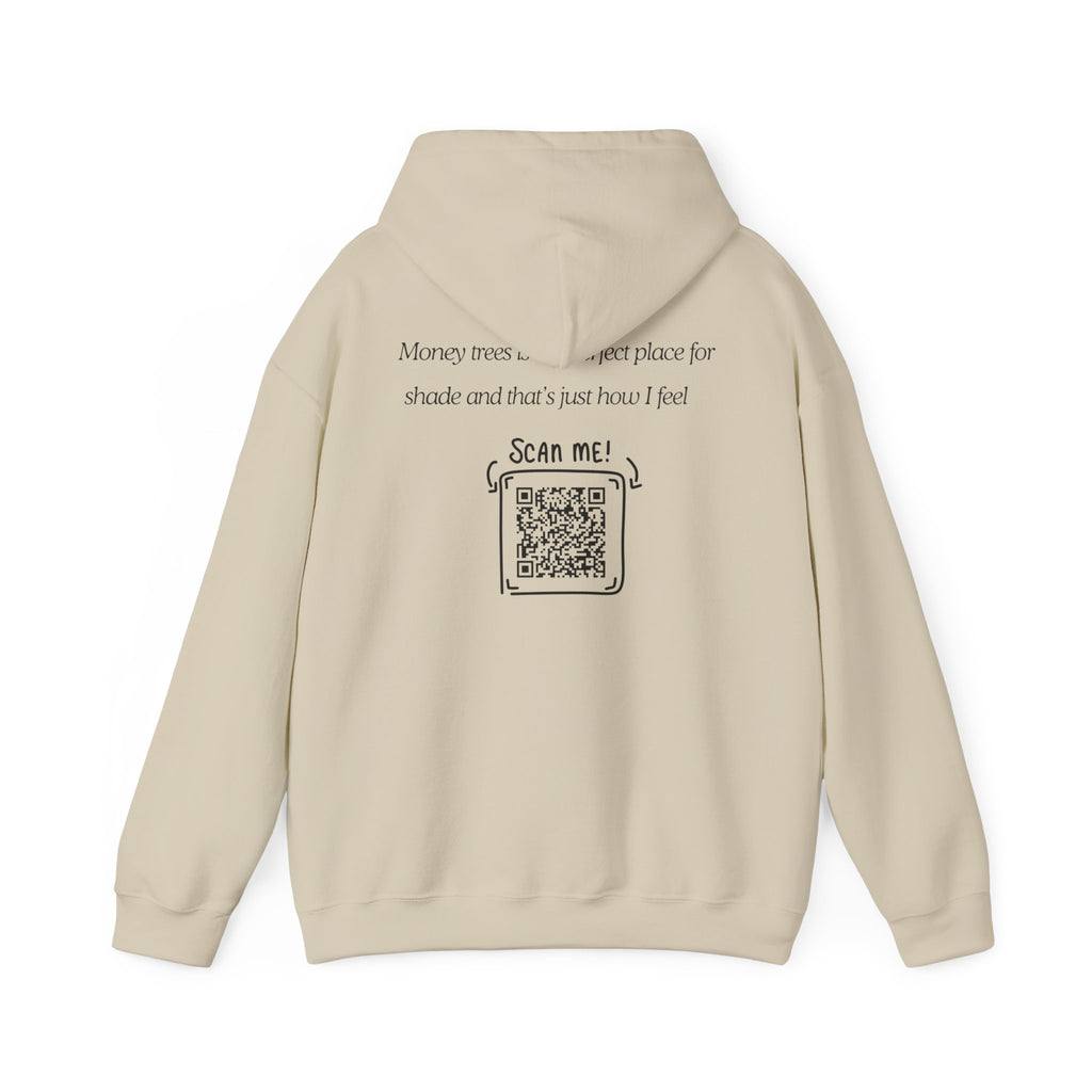 Hoodie — "Shade & Rest" QR Tree Sketch Hoodie