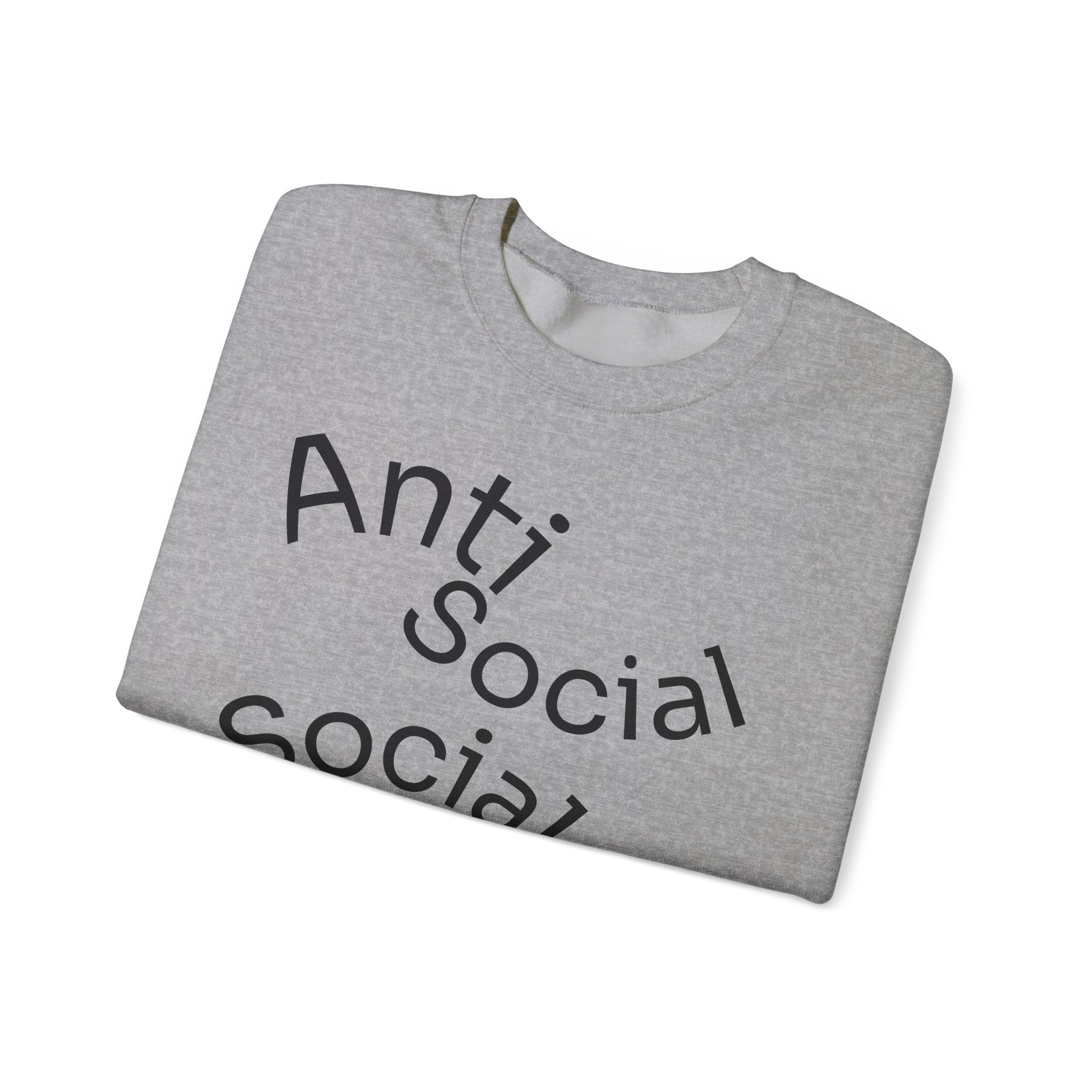 Crewneck Sweatshirt - "Anti Social Social Club" Front Logo & 6 Feet Social Distancing Back Graphic