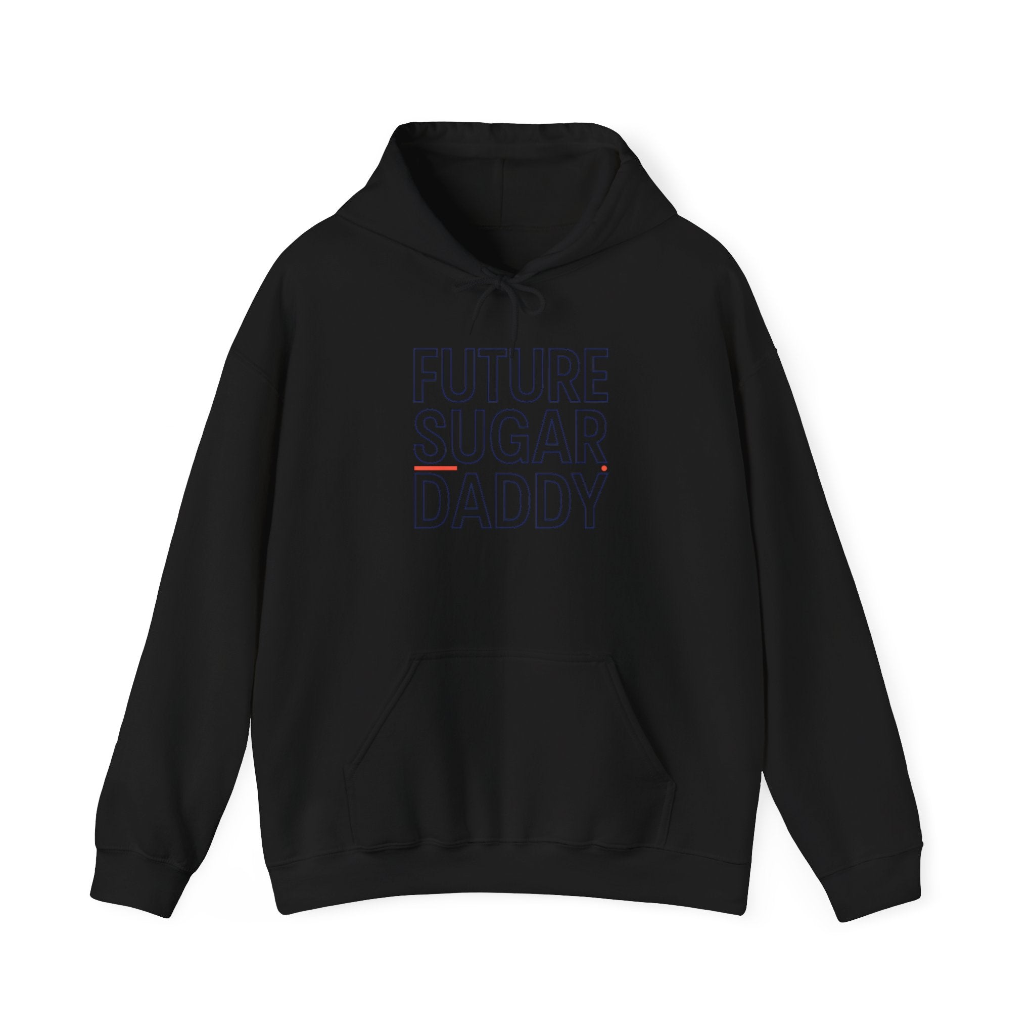 Outline Text "Hollow" Typography Hoodie | minimalist outline font, stencil-effect