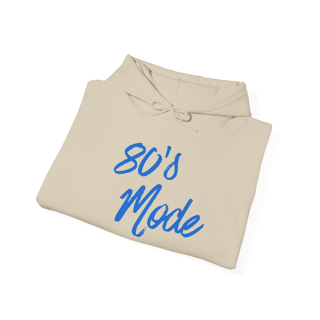 80's Mode Hoodie - Retro 1980s Script Pullover with Back QR Code