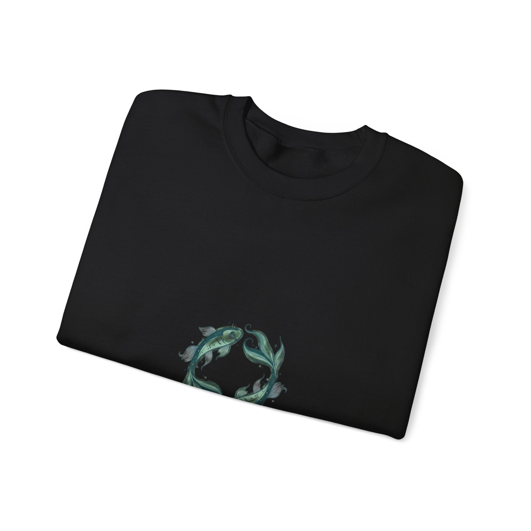 Pisces ribbon fish illustration Sweatshirt | zodiac Pisces symbol, duality art
