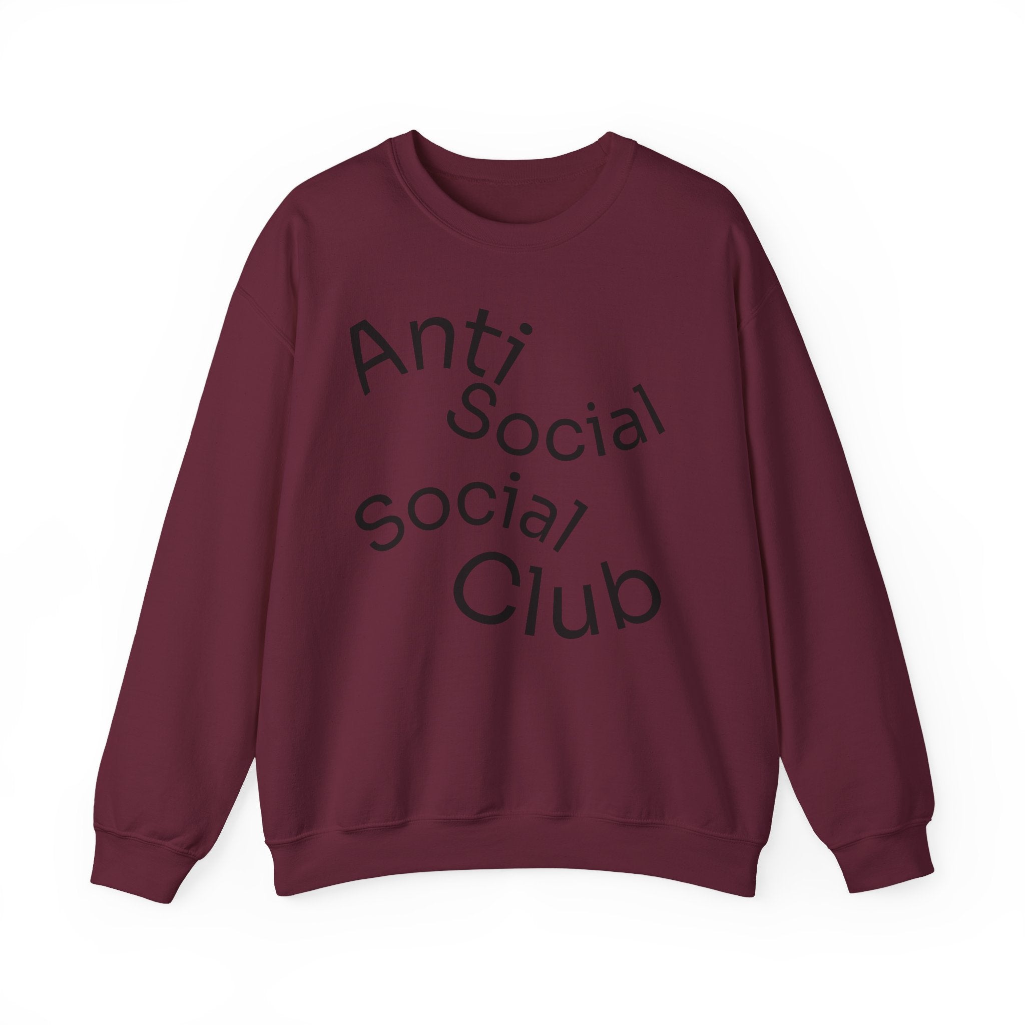 Crewneck Sweatshirt - "Anti Social Social Club" Front Logo & 6 Feet Social Distancing Back Graphic
