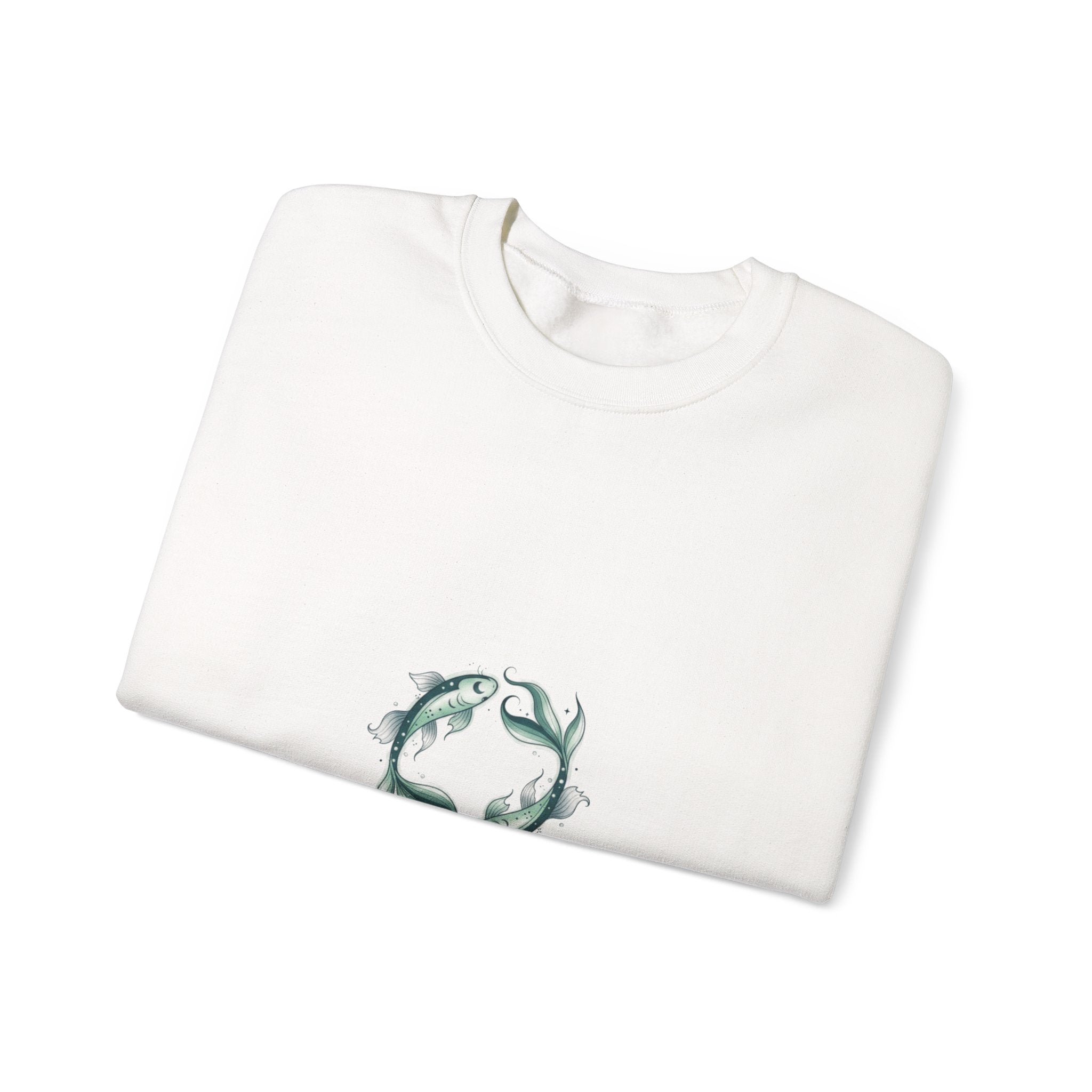 Pisces ribbon fish illustration Sweatshirt | zodiac Pisces symbol, duality art