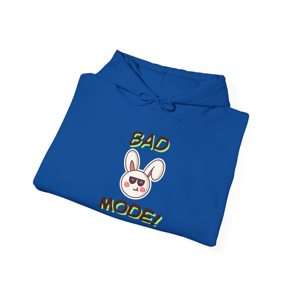 Bad "Bunny" Mode Hoodie — Cute Bunny 'Bad Mode!' Front + 'Scan Me' QR Back