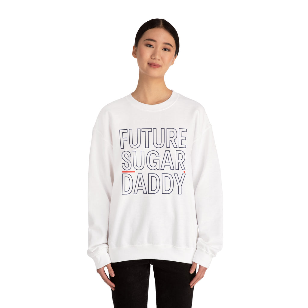 Future Sugar Daddy Crewneck, Outline-Only Type, Hollow Letter Typography