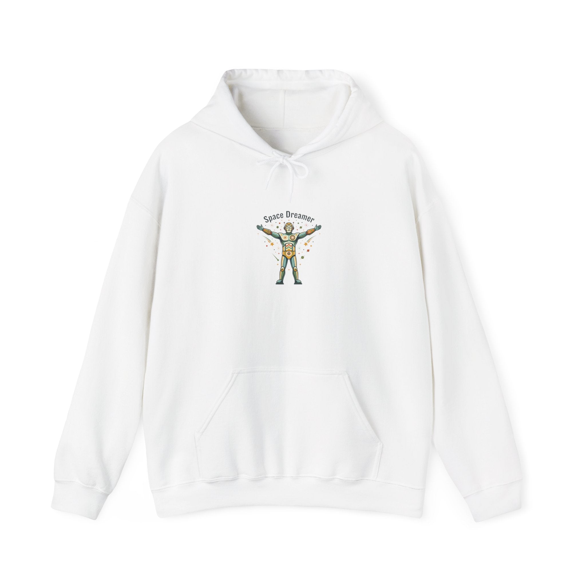 Mid-Century Space Art Hoodie | Retro-Futurism, Starburst Rocket