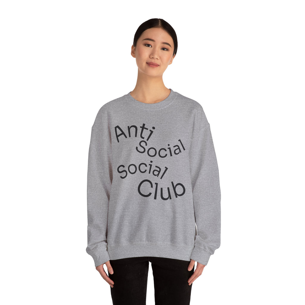Crewneck Sweatshirt - "Anti Social Social Club" Front Logo & 6 Feet Social Distancing Back Graphic
