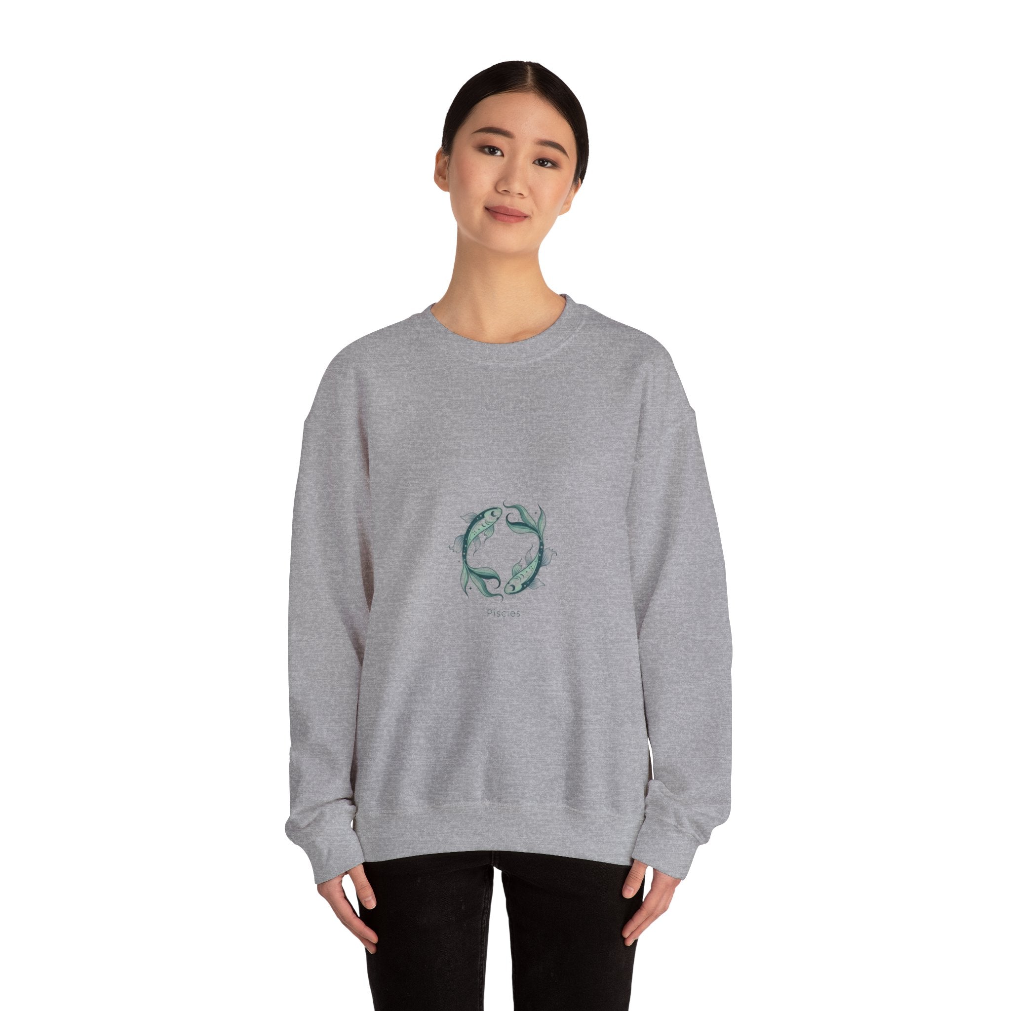 Pisces ribbon fish illustration Sweatshirt | zodiac Pisces symbol, duality art