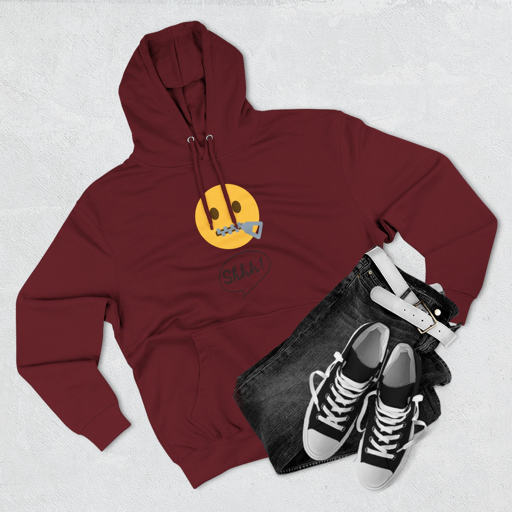 Hoodie — "Excuse Me?" QR Code Graphic Fleece Hoodie